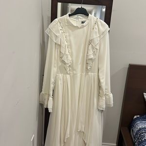 Women white elegant dress